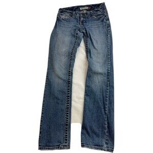 Aeropostale Bayla Womens Skinny Leg Jeans Size 2 Regular Light Wash Denim